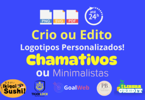 Eu vou Criar ou Aprimorar o seu Logotipo em até 24h