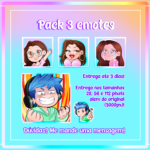Eu vou fazer 3 emotes da Twitch e Discord.