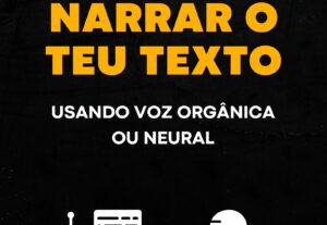 Eu vou ser seu narrador e ou locutor em até 6h