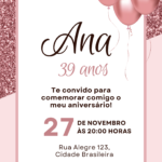 Eu vou criar um convite super caprichado e bonito para você