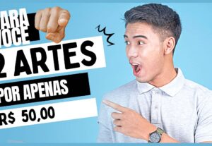 Eu vou criar 2 artes para suas redes sociais