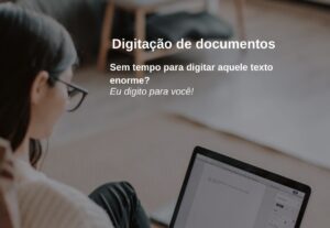 Eu vou fazer digitações de textos, currículos e formatações.
