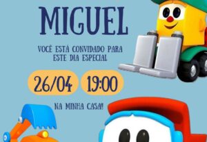 Eu vou Fazer o convite de aniversário do seu filho