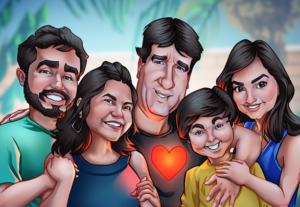 Eu vou fazer sua caricatura ou de quem você quiser.