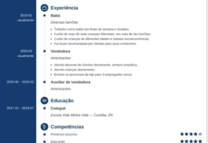 Eu vou fazer o seu currículo