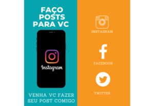 Eu vou Fazer7 posts para seu instagram