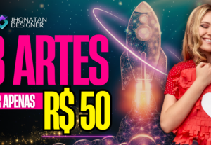 Eu vou criar 3 artes para as suas redes sociais