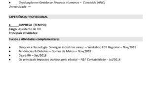 Eu vou criar o currículo perfeito para destacar o seu talent...