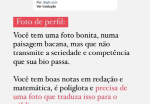 Eu vou analisar o seu perfil do Instagram