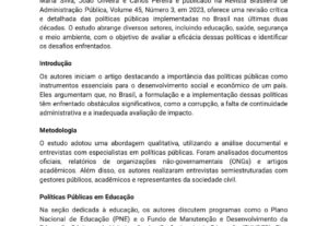 Eu vou fazer um resumo de artigo