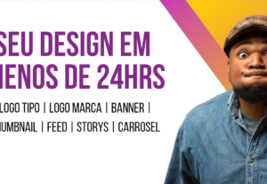 Eu vou fazer seu Design, logo marca, banner, thumbnail, em 2...