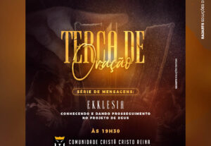 Eu vou  fazer a arte do evento da sua igreja ou culto