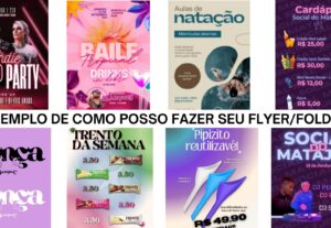 Eu vou fazer seu folder/flyer ou arte pra sua marca