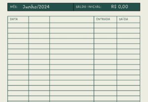 Eu vou fazer planilha de Controle Financeiro