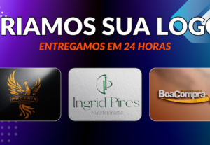 Eu vou criar seu logotipo com qualidade em 24horas.