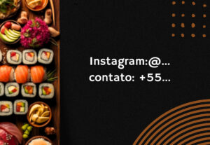 Eu vou  fazer Template de comida japonesa Instagram