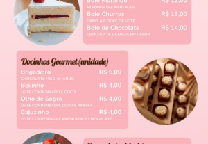 Eu vou fazer o seu cardápio