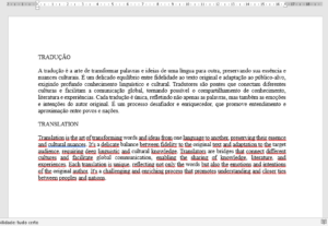 Eu vou traduzir seus textos para o inglês ou português.