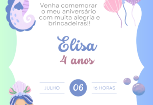 Eu vou criar o seu convite de aniversário mais criativo