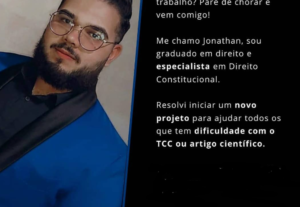 Eu vou formatar seu trabalho seguindo as normas da Abnt