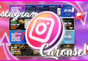 Eu vou criar um post carrossel para instagram rede social