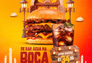 Eu vou criar arte para a sua hamburgueria com alta qualidade