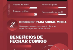 Eu vou Ser seu designer gráfico e de mídias sociais