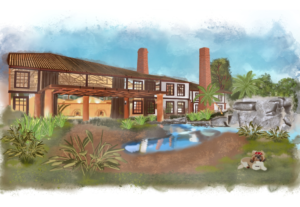 Eu vou fazer uma arte profissional de ambientes ou paisagens