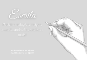 Eu vou escrever qualquer texto que você precisar