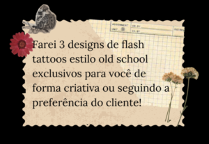 Eu vou criar 3 designs de flash tattoo exclusivos