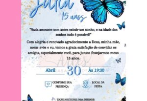 Eu vou fazer o convite digital e interativo da sua festa.