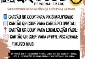 Eu vou criar QR CODE Personalizado para sua empresa.