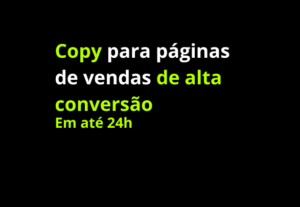Eu vou fazer a copy da sua página de Vendas em menos de 24h
