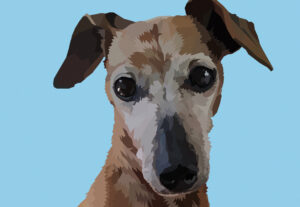 Eu vou pintar digitalmente um retrato de seu pet