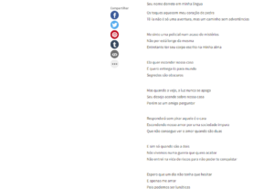 Eu vou fazer uma história ou uma poesia da sua preferencia
