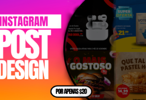 Eu vou Criar Artes Incríveis para Sua Rede Social por 20,00
