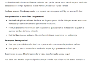 Eu vou fazer uma Copy de conversão para você vender muito.
