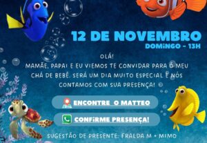 Eu vou fazer seu convite personalizado e interativo