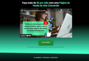 Eu vou criar uma página de venda para o seu produto