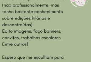 Eu vou fazer edição de vídeos