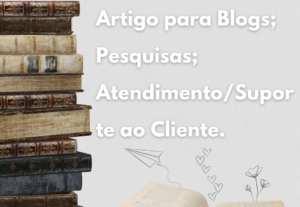 Eu vou criar artigos para seu blogs ou sites.