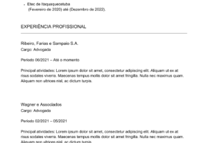 Eu vou fazer seu currículo da maneira correta