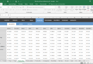 Eu vou formatar ou fazer sua planilha Excel