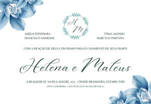 Eu vou criar o seu convite de casamento