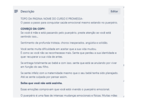 Eu vou criar a sua copy para página de vendas