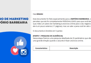 Eu vou criar um Plano de Marketing para sua marca
