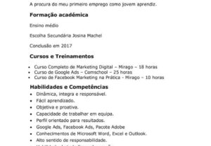Eu vou Fazer o seu currículo/carta de apresentação