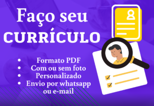 Eu vou fazer um currículo profissional do zero para você