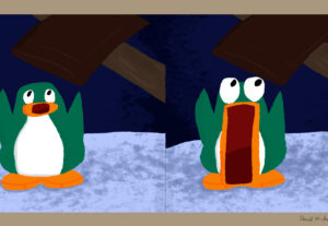 Eu vou fazer um desenho digital seu em formato de penguin