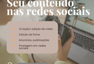Eu vou criar e editar convites/ publicações/ vídeos/ anúncio...